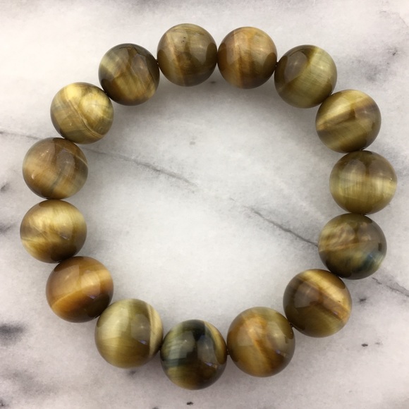 Genuine Tigers Eye Stretch Bracelet - Picture 5 of 8